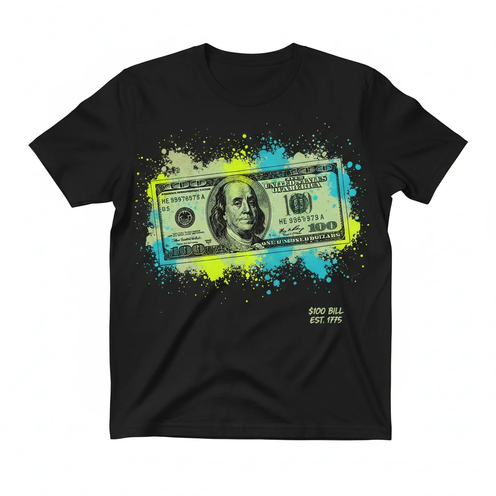 Vintage $100 Bill Sketch Essential T-Shirt – Durable, Pre-Shrunk Comfort