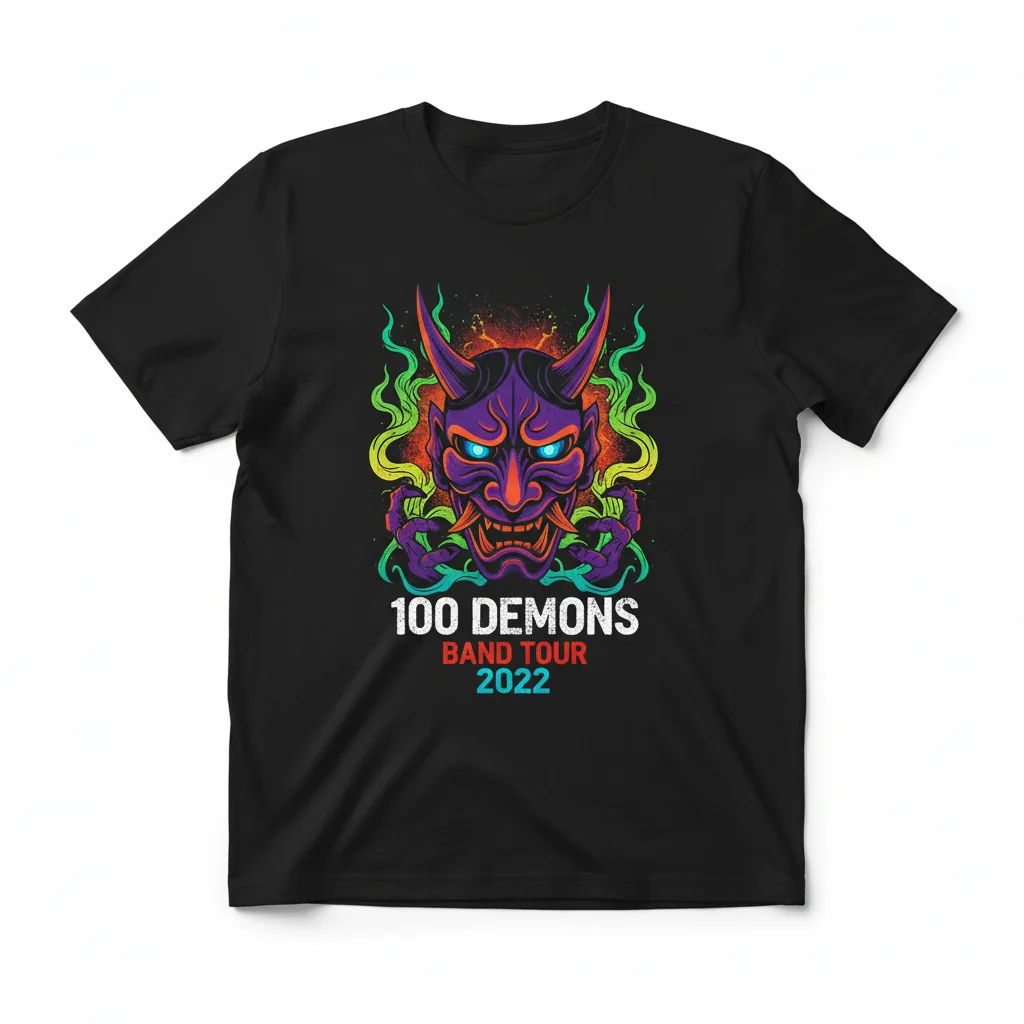 100 Demons Band Tour 2022 Cotton T-Shirt | Official Merch & Apparel