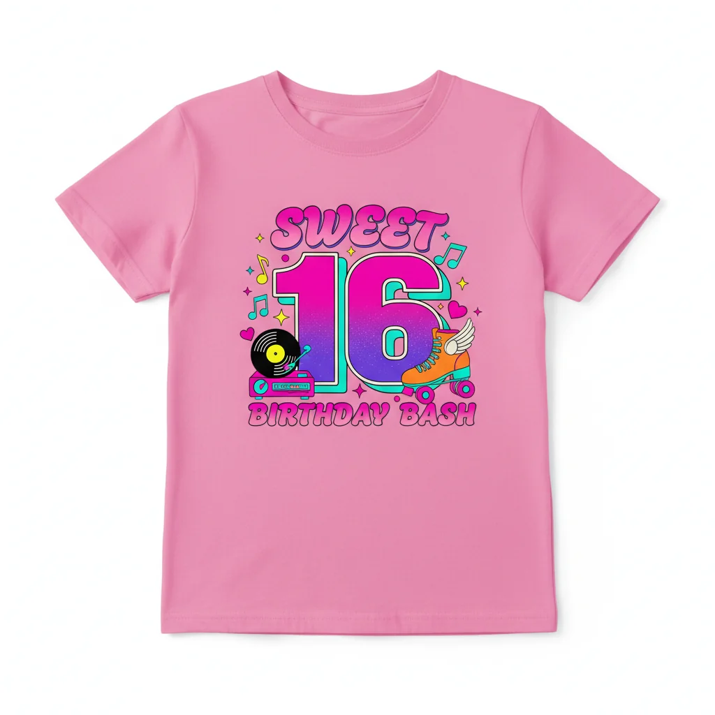 Sweet 16 Birthday Girl's Essential T-Shirt – Durable, Vibrant & Perfect Fit