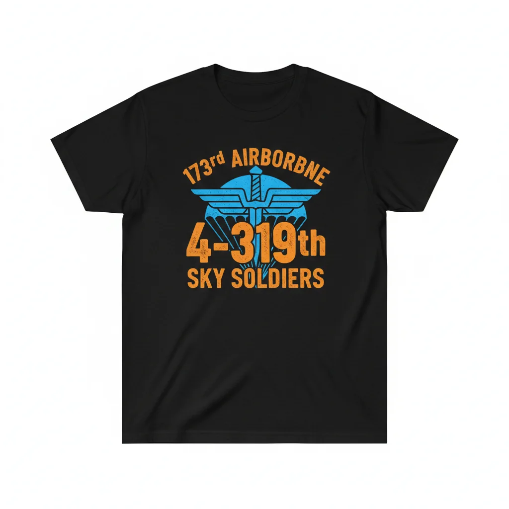 173rd Airborne 4-319th Active T-Shirt – US Army Military Unit Apparel