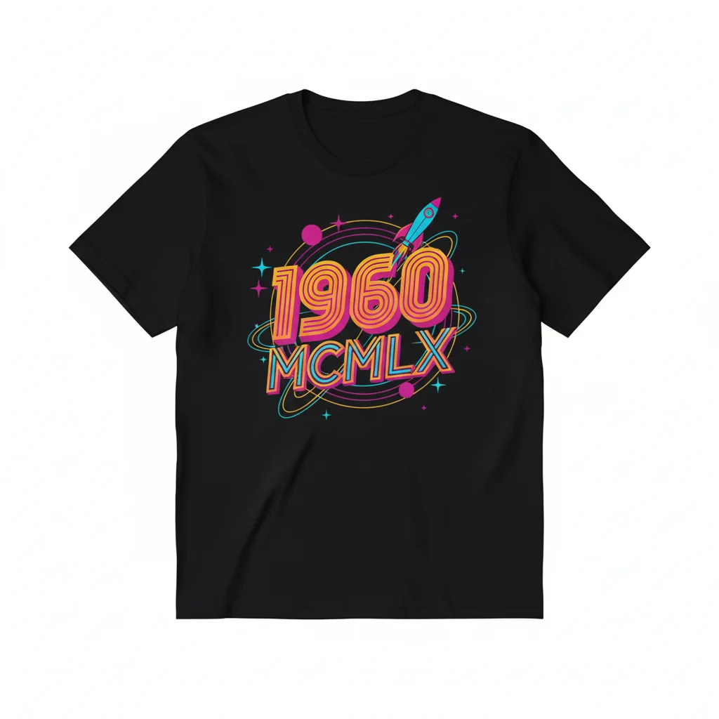1960 MCMLX Roman Numeral Essential T-Shirt - Vintage Style Tee