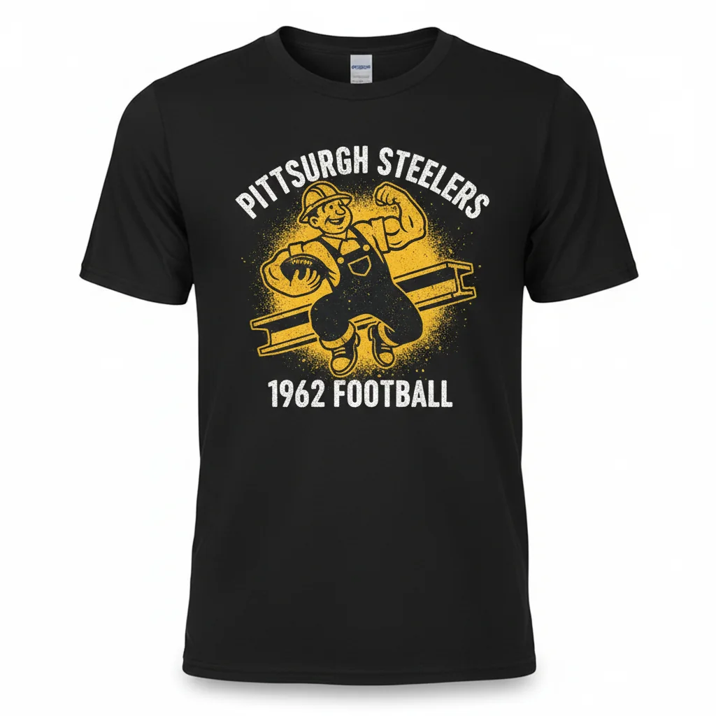 Vintage 1962 Pittsburgh Steelers Steely McBeam Logo Essential T-Shirt - Men's & Women's Classic Fit