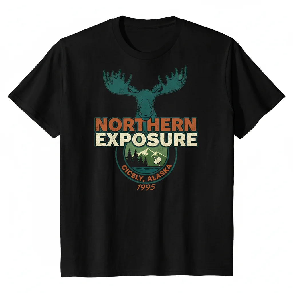 Vintage 1995 Northern Exposure Alaska TV Show T-Shirt
