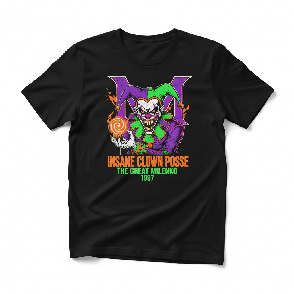 1997 Insane Clown Posse "The Great Milenko" Vintage Essential T-Shirt – Fade-Resistant & Pre-Shrunk