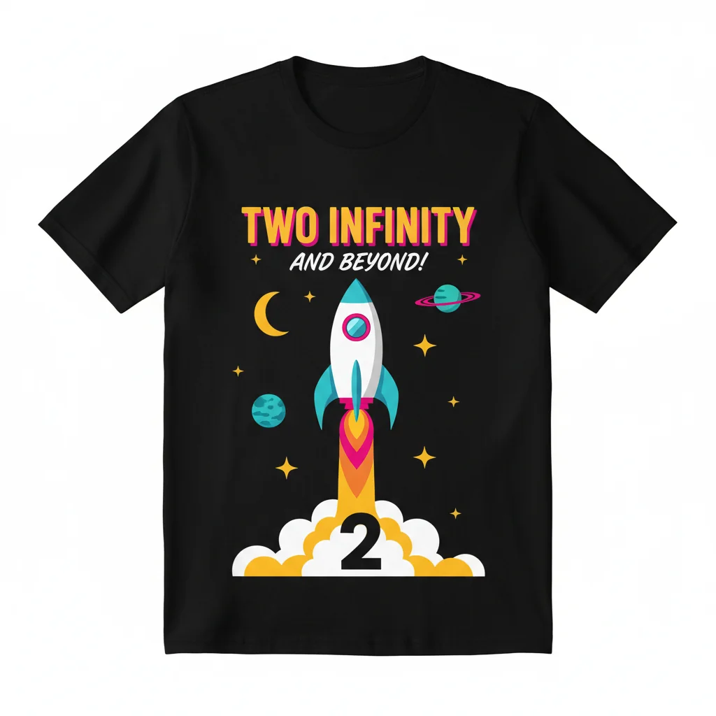 Two Infinity And Beyond: Your Little One's 2nd Birthday Adventure Tee