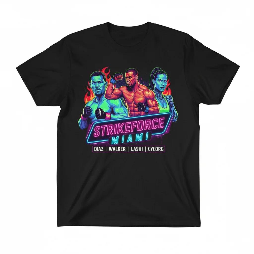 Vintage Strikeforce Miami Tee: Cyborg, Diaz, Walker, Lashley (2010)
