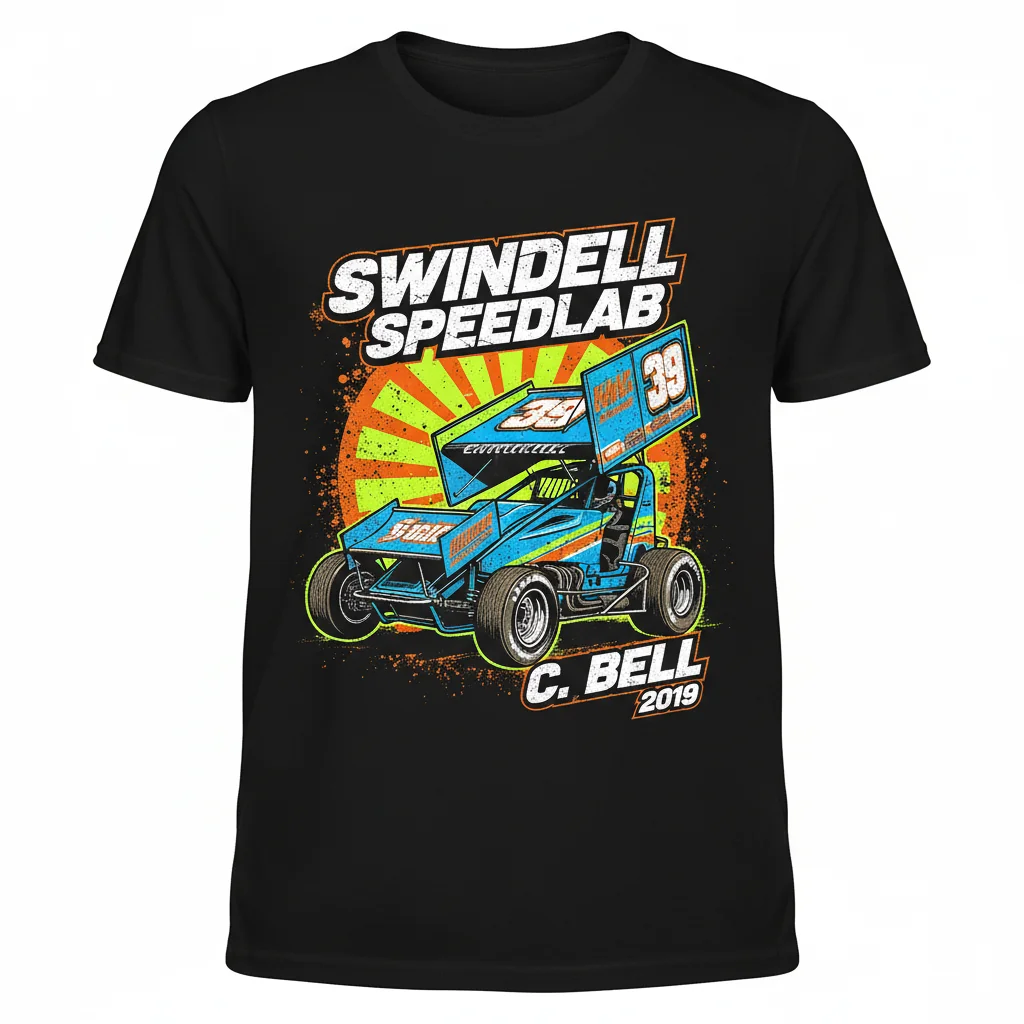 Christopher Bell Sprint Car Art Tee | 2019 Swindell Speedlab Edition