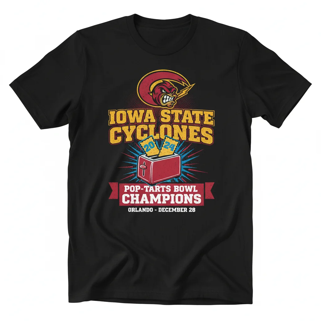 Victory Vibe: 2024 Pop-Tarts Bowl Iowa State Champions Tee