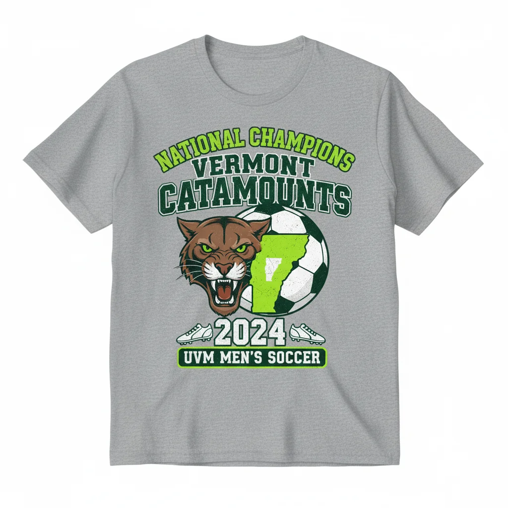 2024 Vermont Catamounts UVM Men’s Soccer National Champions T-Shirt
