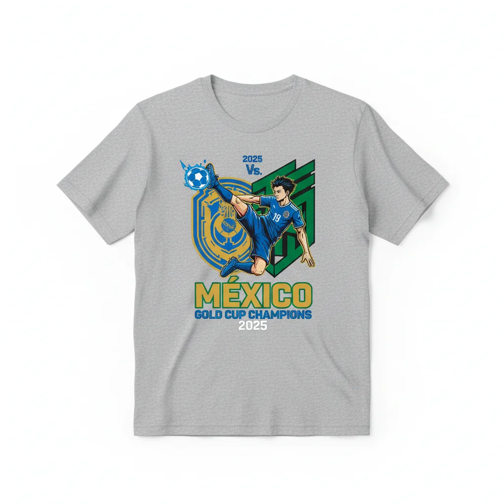 2025 Concacaf Vs Blue Lock Mexico Gold Cup Champions T-Shirt - Official Fan Apparel