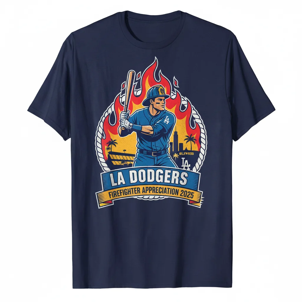 2025 Los Angeles Dodgers Firefighter Appreciation Night Shirt – Officially Licensed & Durable