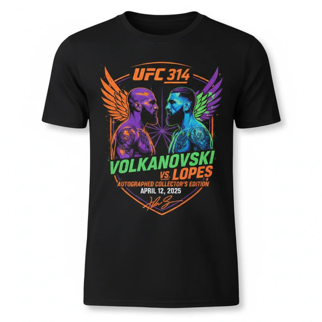 UFC 314 Volkanovski vs. Lopes Autographed Commemorative Tee