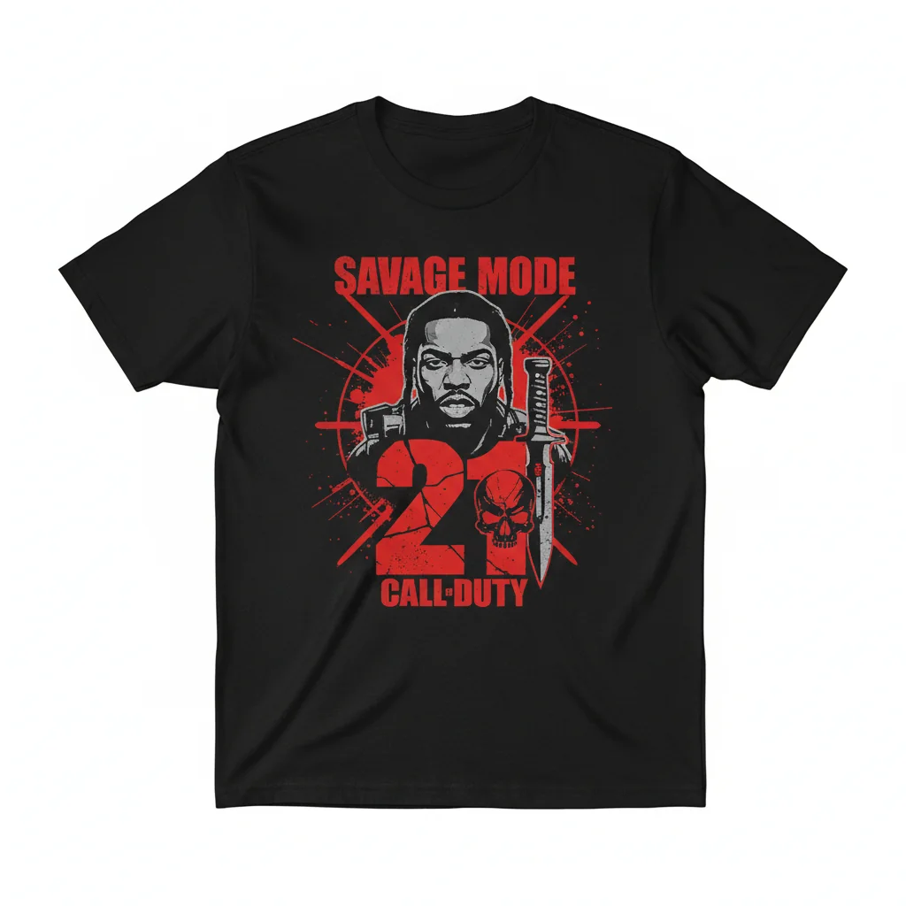 21 Savage Merch X Call of Duty Essential T-Shirt - Official Rapper & Gaming Fan Apparel