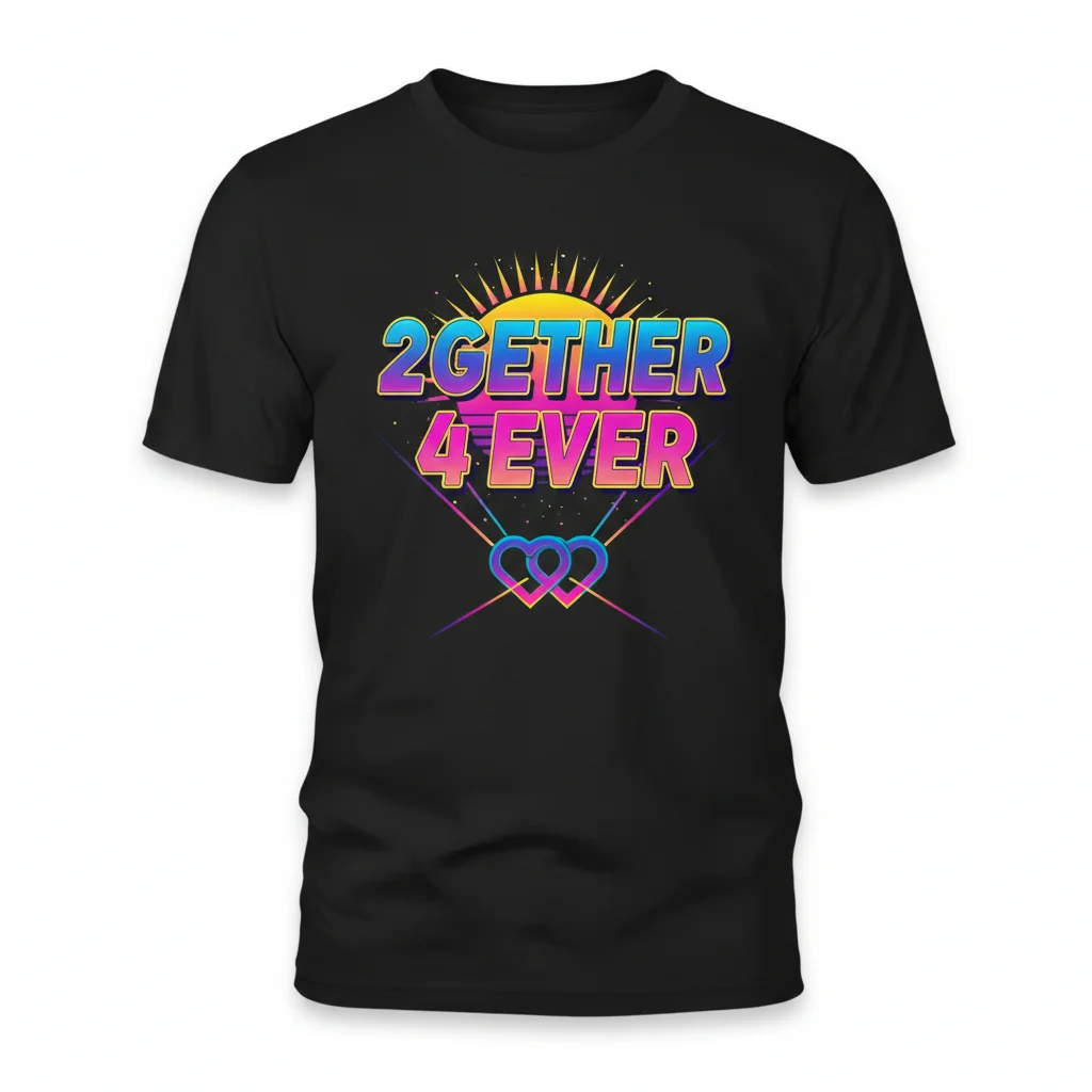 2gether 4ever – Bold Retro Love Quote Design Essential T-Shirt
