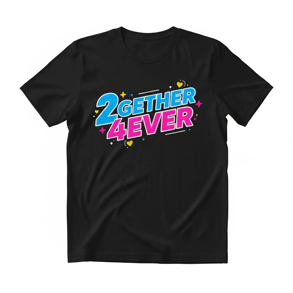 2gether 4ever Creative Typography Love & Friendship Essential T-Shirt
