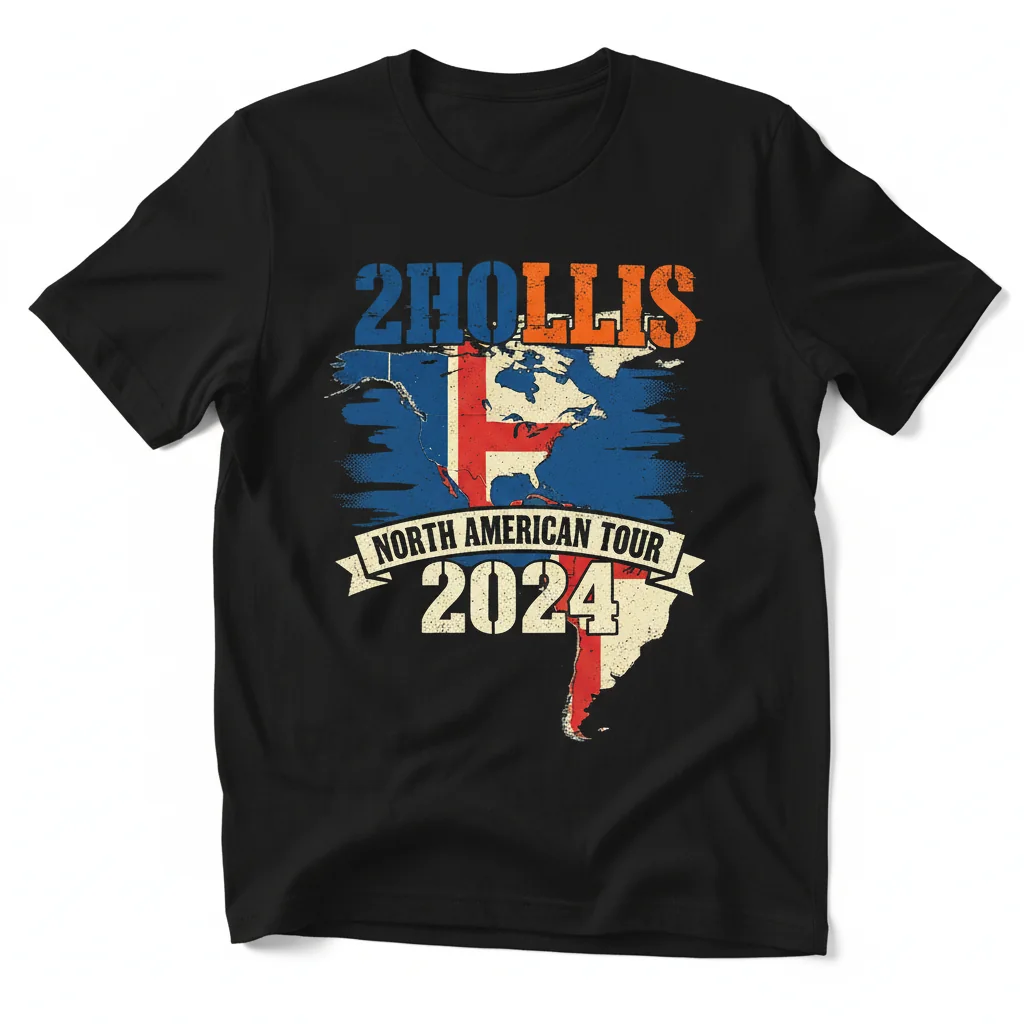 2hollis 2024 North American Tour Flag Shirt: Wear the Anthem