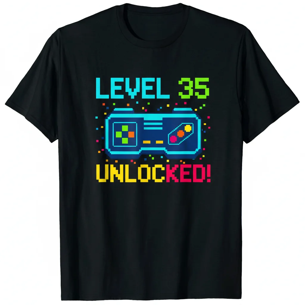 Level 35 Unlocked Tee – Street Ready 35th Birthday Style