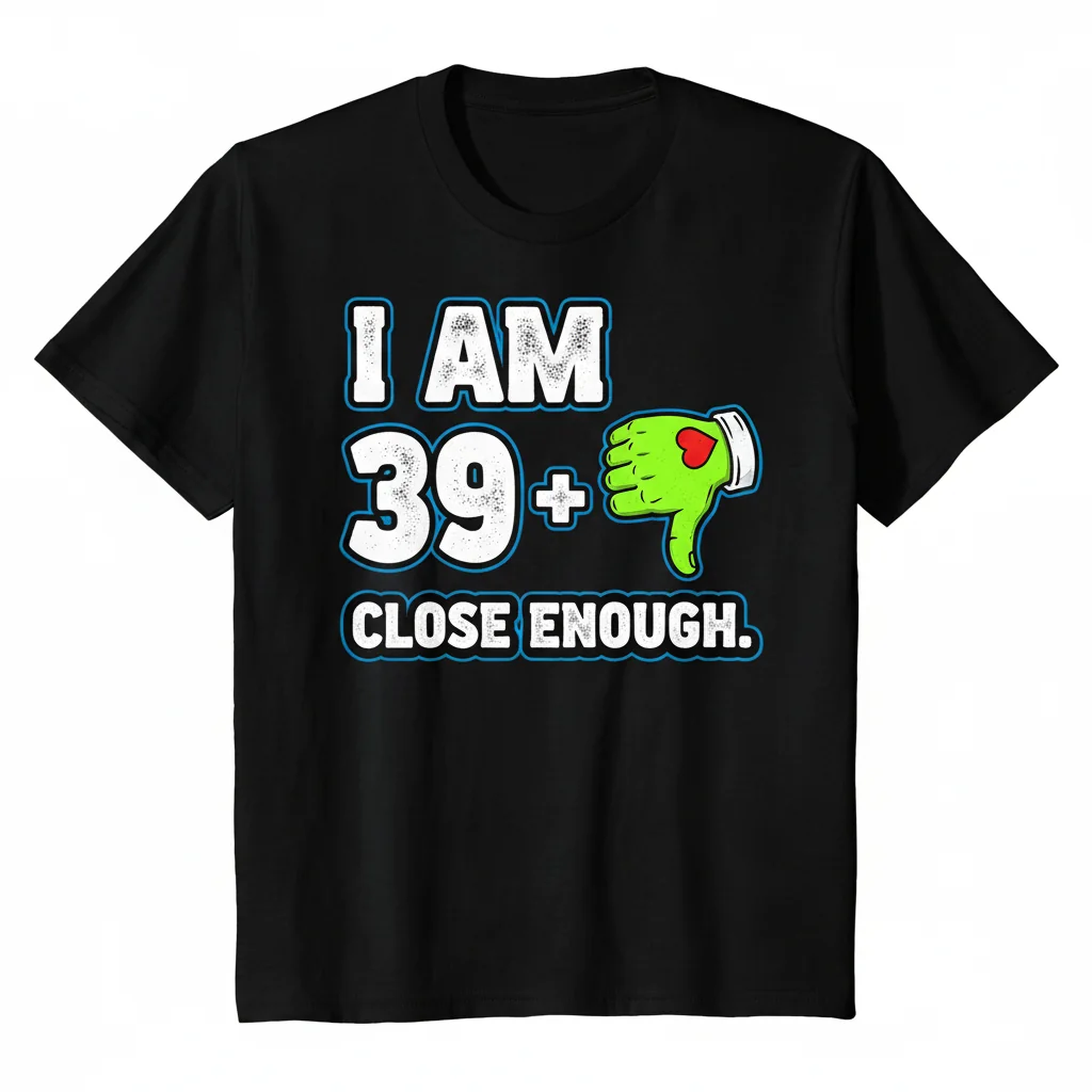 39 + Middle Finger | 40th Birthday Vibe Tee