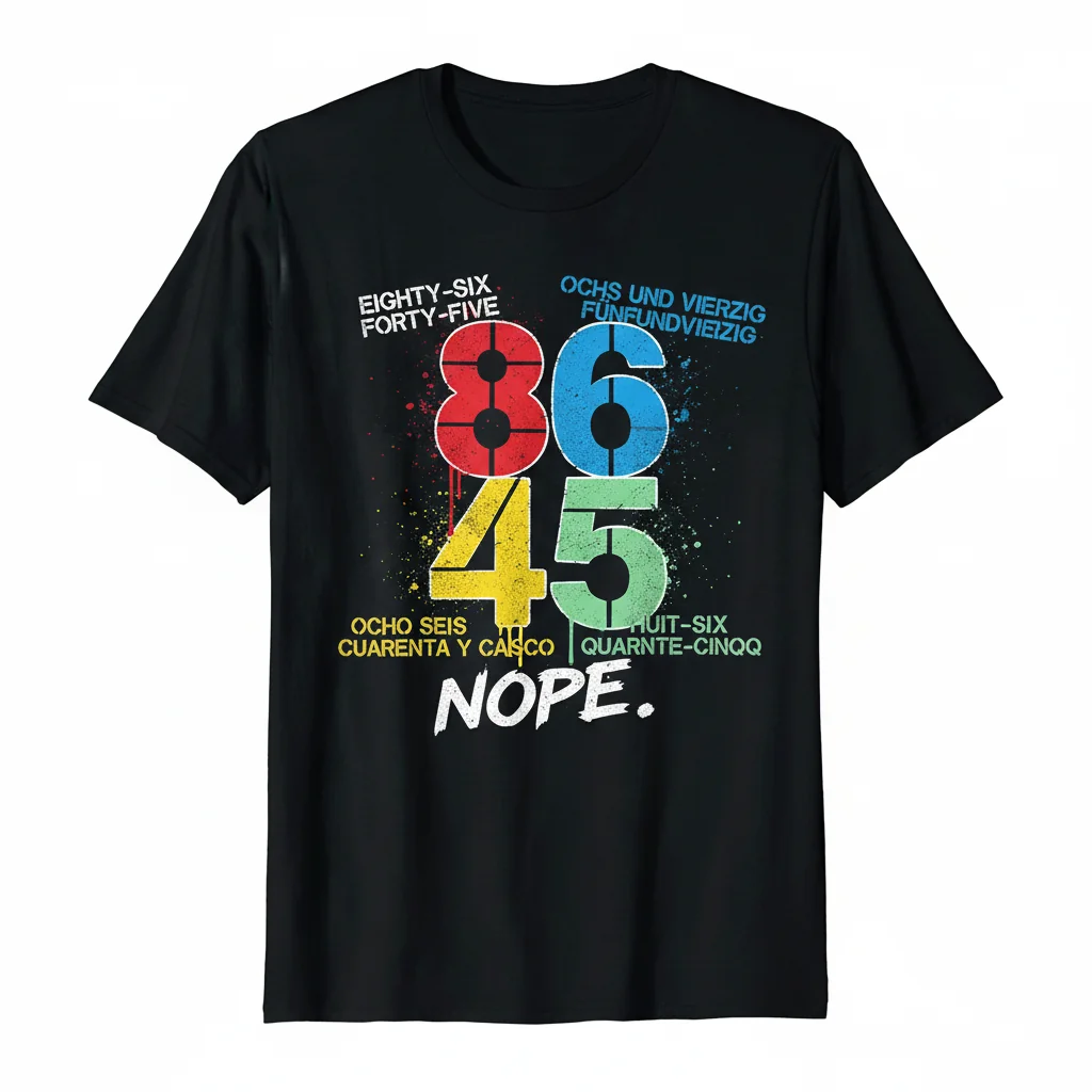 The '86 45' Statement Tee: Speak Your Truth, In Any Language