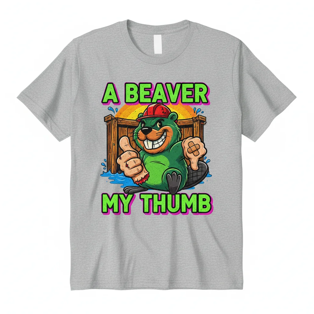 Durable & Comfy: "A Beaver Ate My Thumb" Essential T-Shirt – Fade-Resistant & Perfect Fit