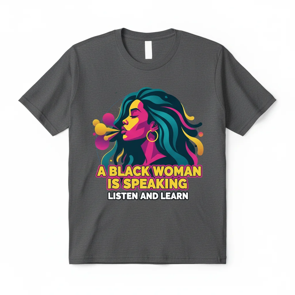 A Black Woman Is Speaking Listen and Learn Essential T-Shirt