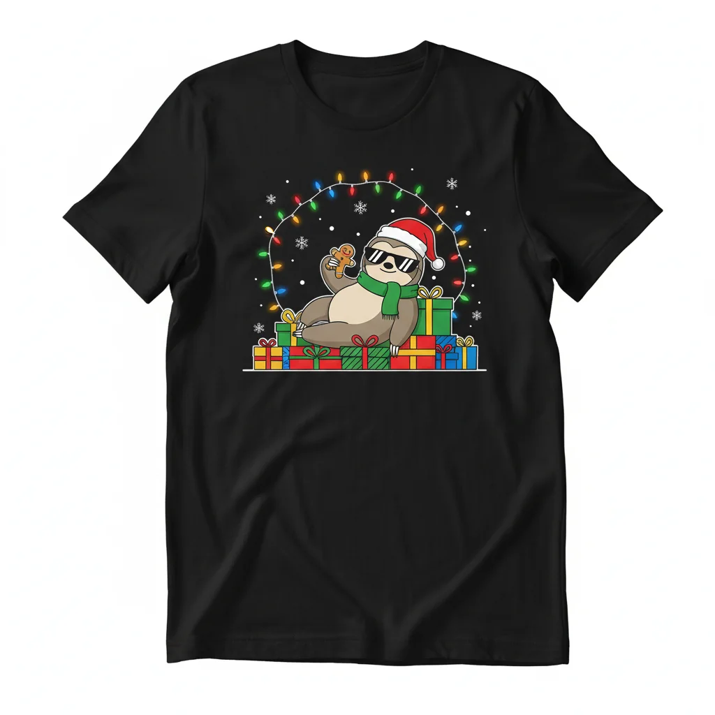 Camiseta Meme "A Chill Guy" Versão Natalina - Algodão Premium