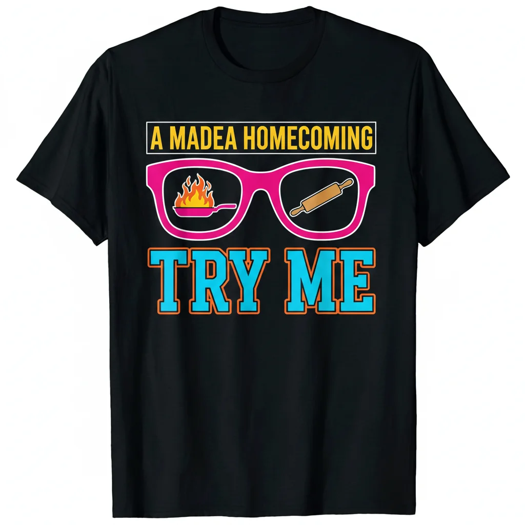 A Madea Homecoming "Try Me" Graphic T-Shirt | Funny Movie Quote Tee