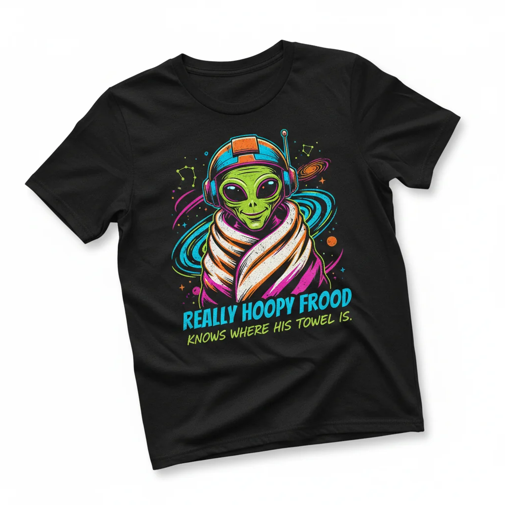 A Really Hoopy Frood - Essential Sci-Fi Humor T-Shirt | Premium Cotton