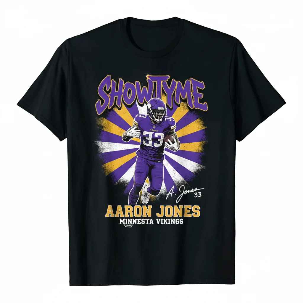 Aaron Jones Minnesota Vikings 'Showtyme' Signature Fan Shirt - Premium Durability & Comfort