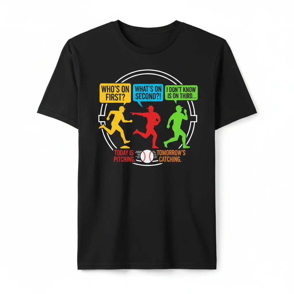 Abbott & Costello 'Who's on First?' Classic Essential T-Shirt – Durable, Vibrant & Pre-Shrunk