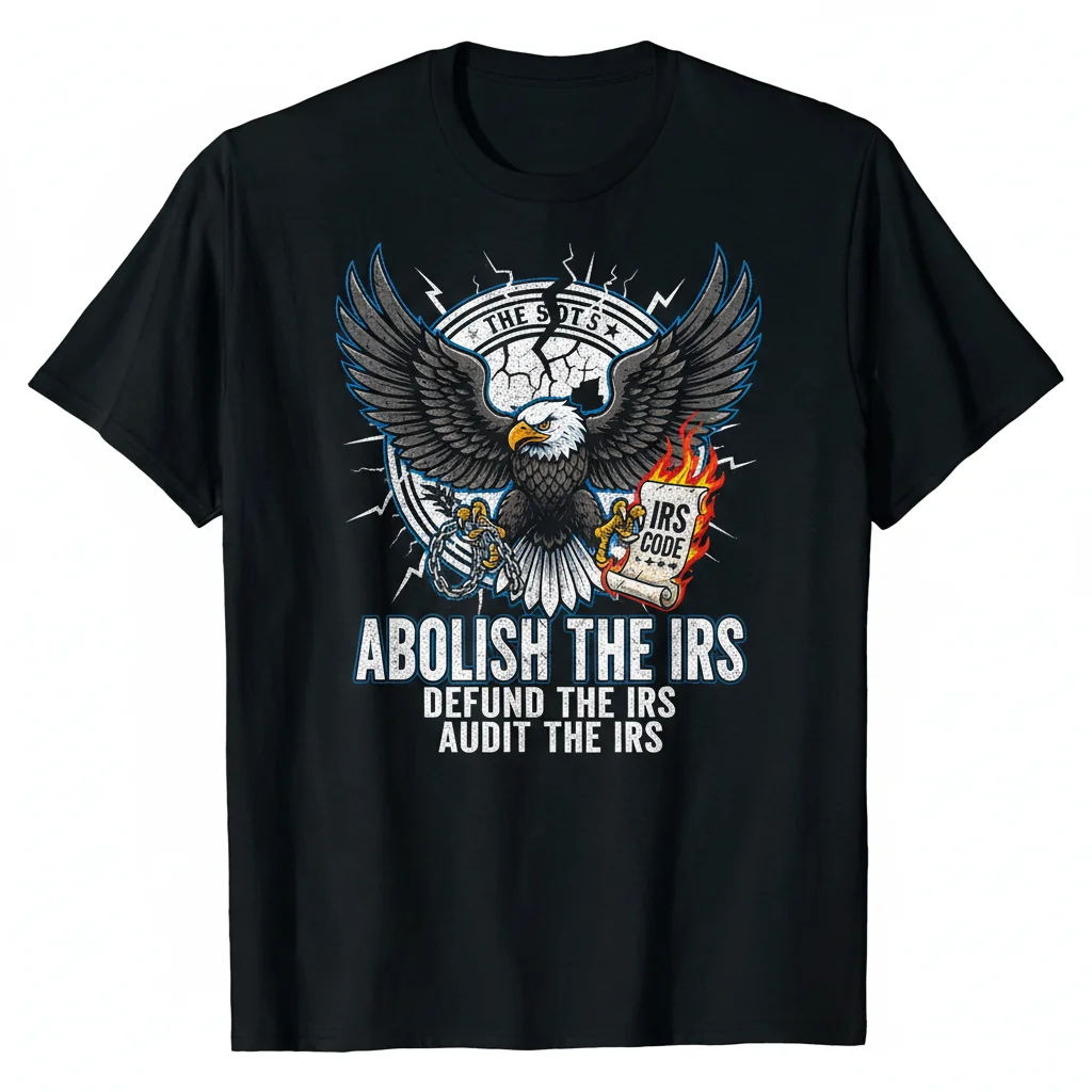 Abolish The IRS Tee | Defund | Audit | Streetwear Black