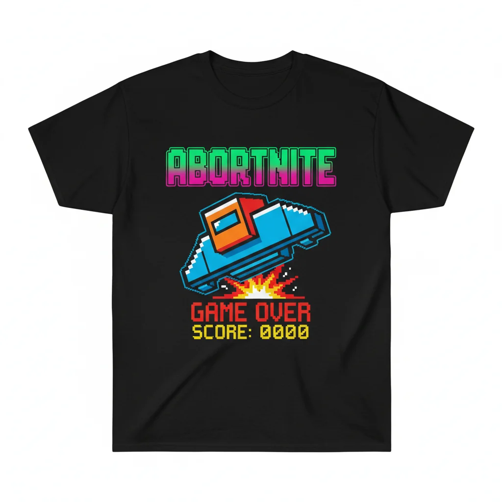 Abortnite: Embrace the Ironic Meme Lifestyle Tee