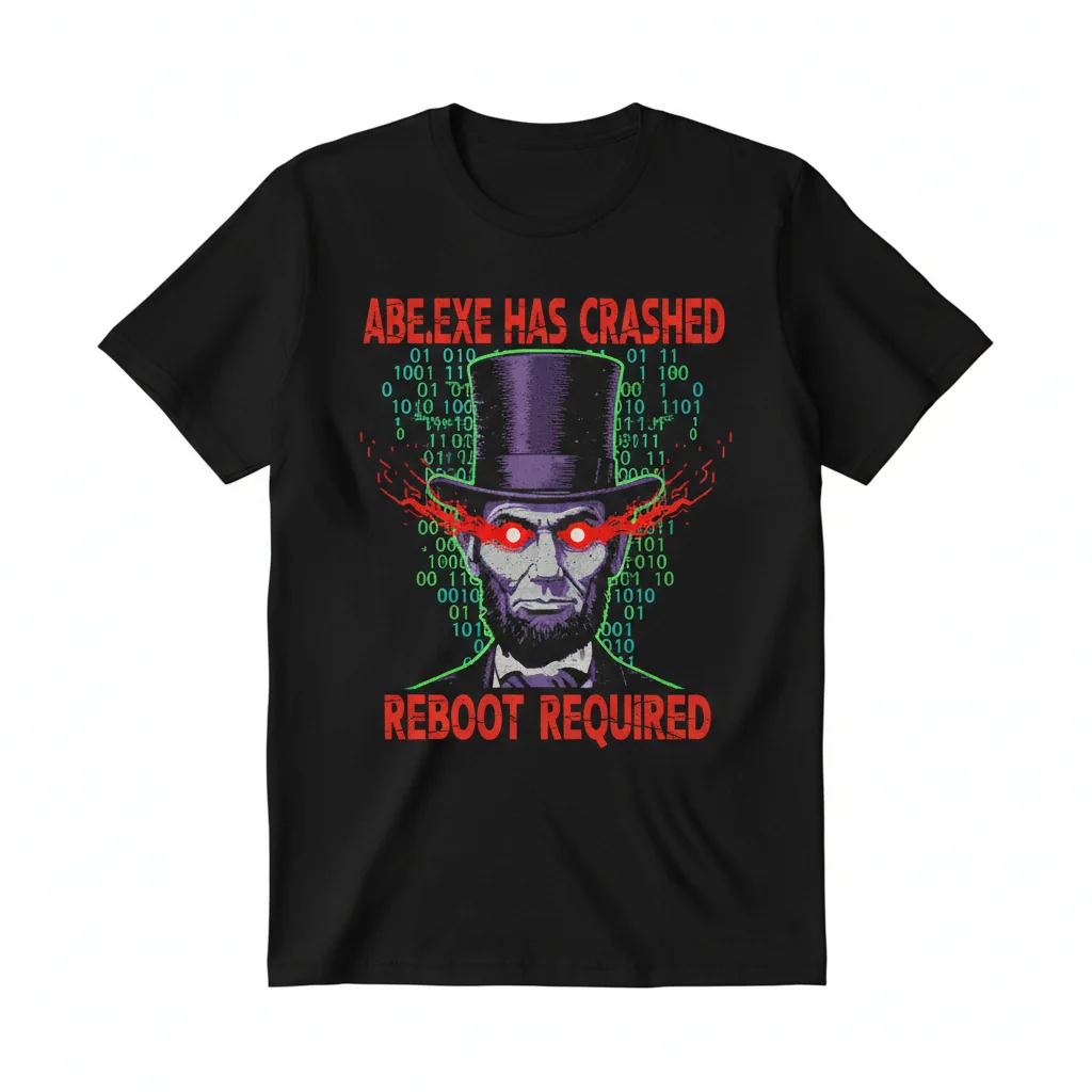 Lincoln's Glitch: Essential T-Shirt - The Viral Icon Reimagined