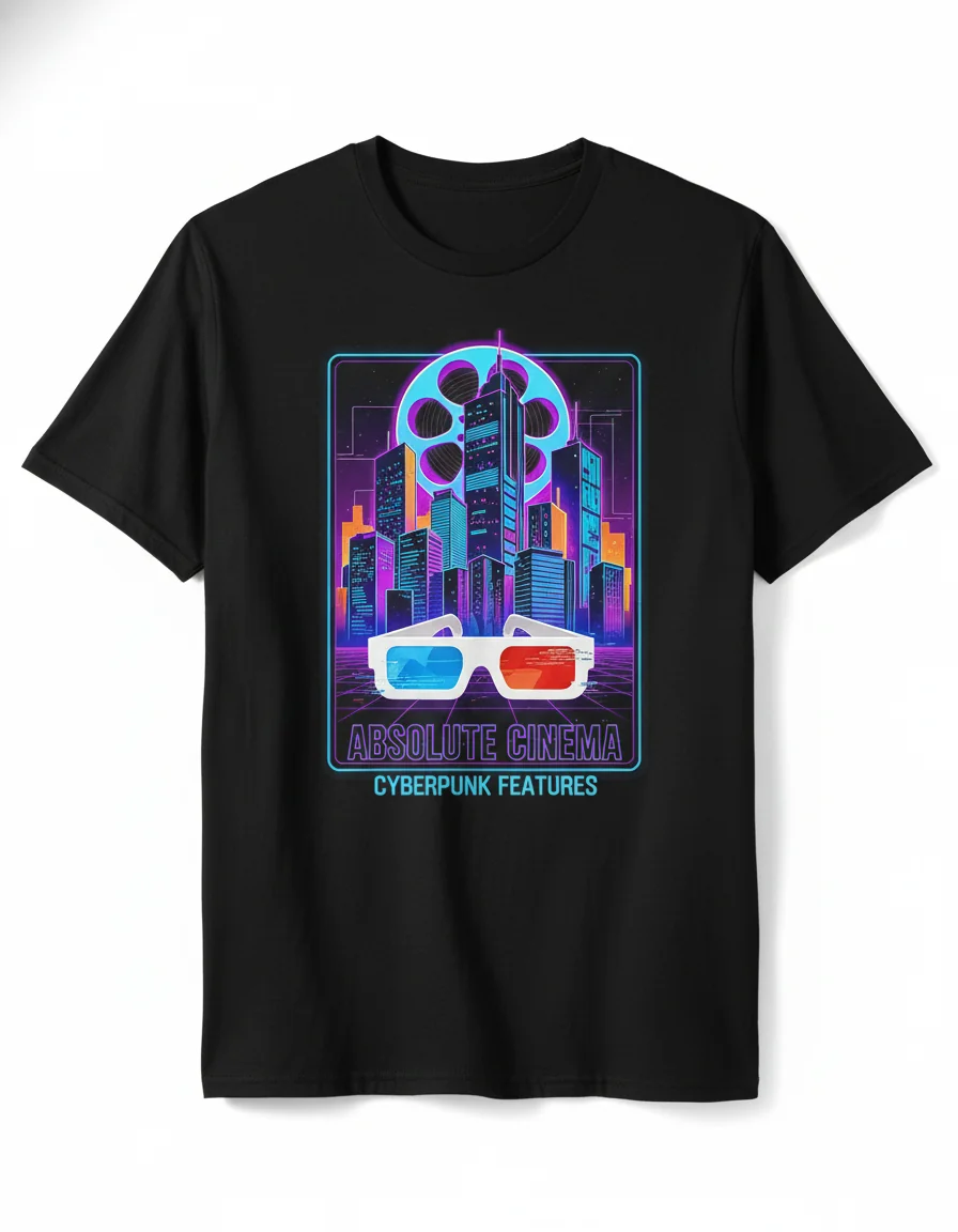 Absolute Cinema Cyberpunk Movie Graphic T-Shirt – Ultra Durable & Fade-Resistant