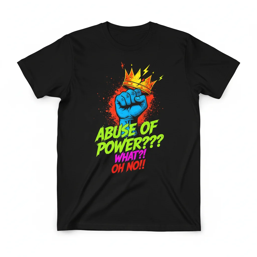 Abuse of Power 'Oh No' Graphic Tee – Premium Ultra-Durable & Fade-Resistant