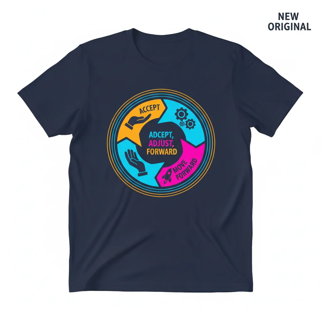 Accept Adjust and Move Forward Quote T-Shirt - Inspirational Tee