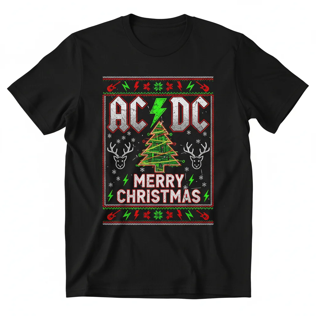 ACDC Merry Christmas Ugly Sweater - Rock Your Holidays!