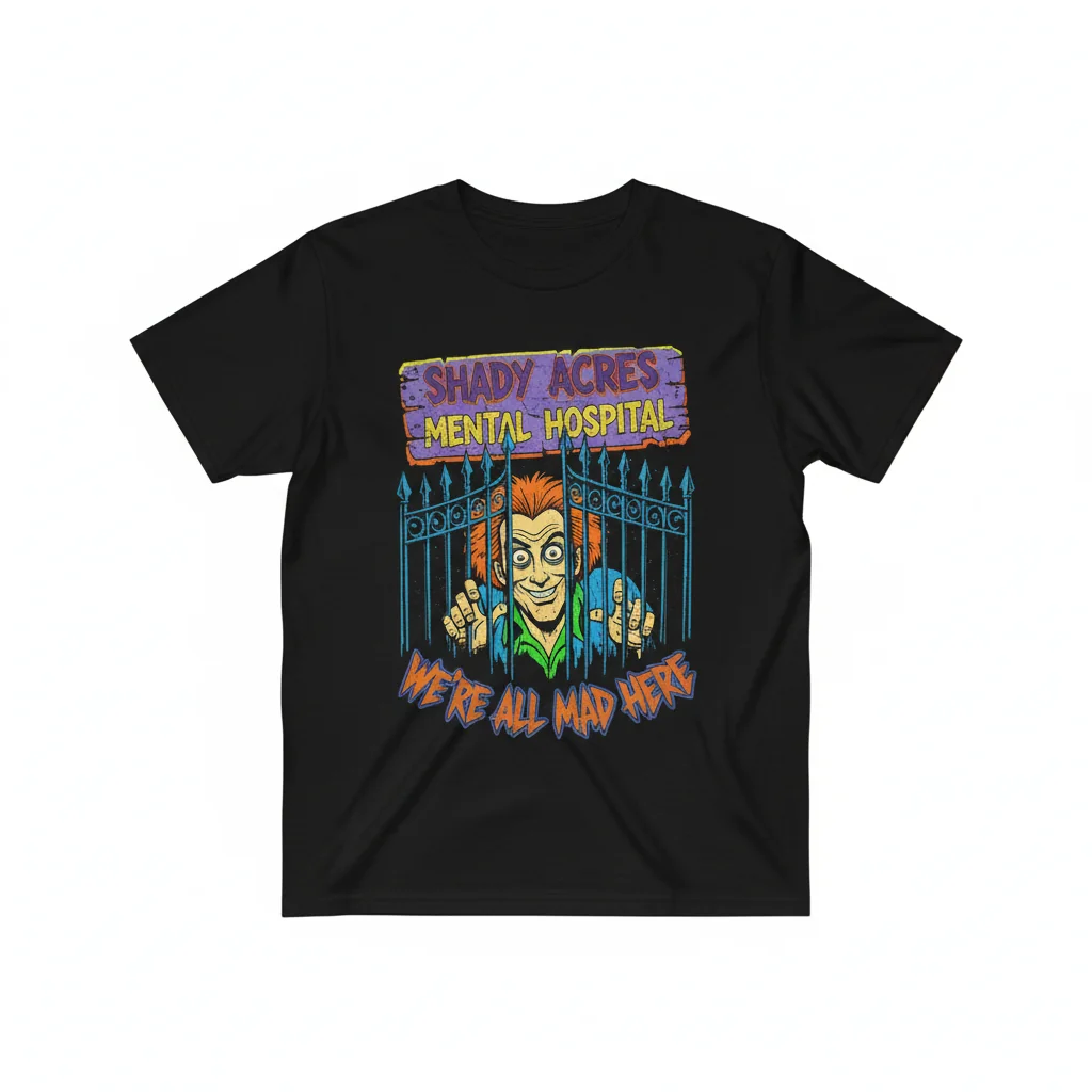 Ace Ventura Shady Acres Mental Hospital T-Shirt - Iconic 90s Movie Tee