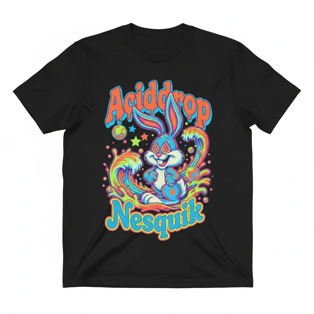 Aciddrop Nesquik Bunny: A Whimsical Journey Tee