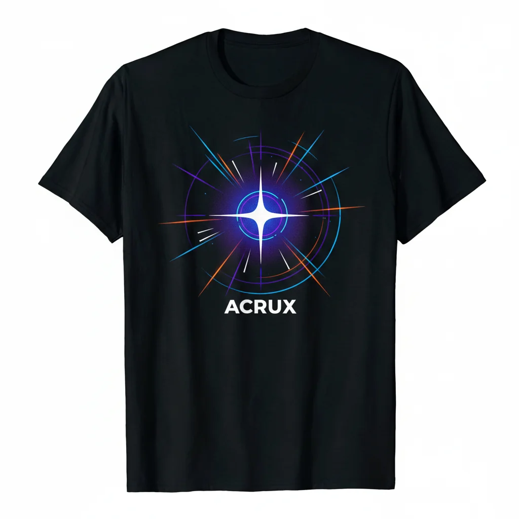 Acrux Men's Essential T-Shirt – Premium Ring-Spun Cotton, Side-Seamed