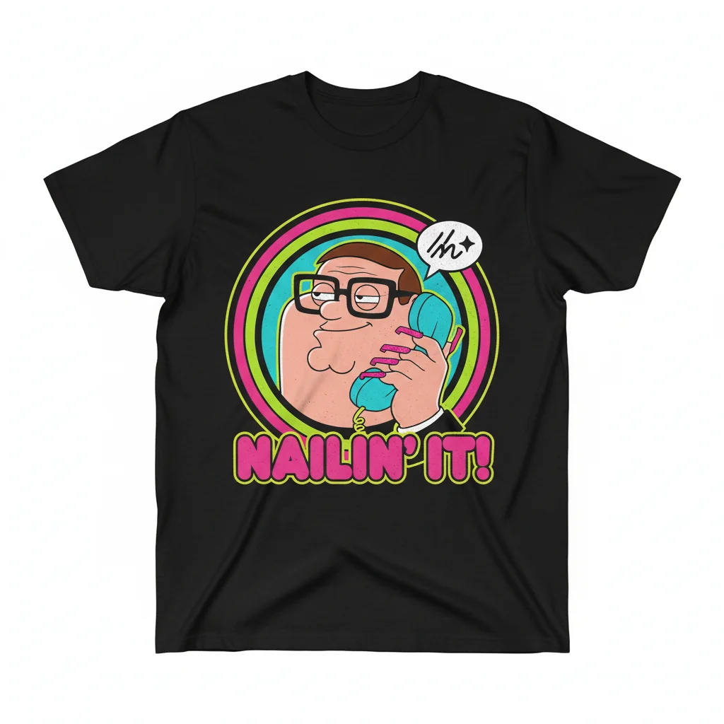 Acrylic Nails Peter Griffin Family Guy T-Shirt – Essential Comfort Tee