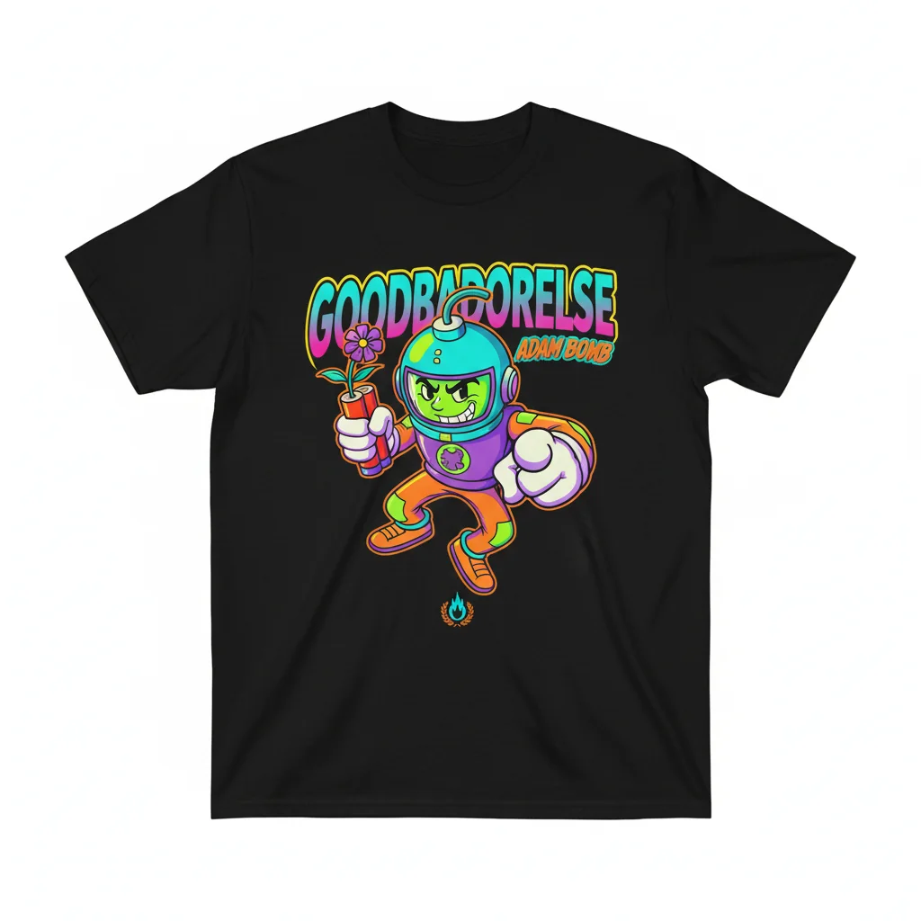 Adam Bomb else x Goodbadorelse x The Hundreds Gboe Mascot T-Shirt - Premium Cotton