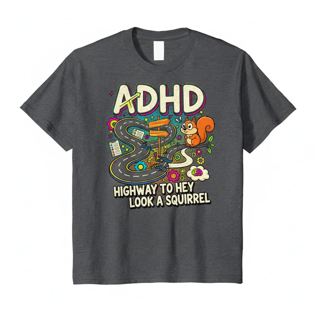 Squirrel Squad Tee: ADHD Highway Edition