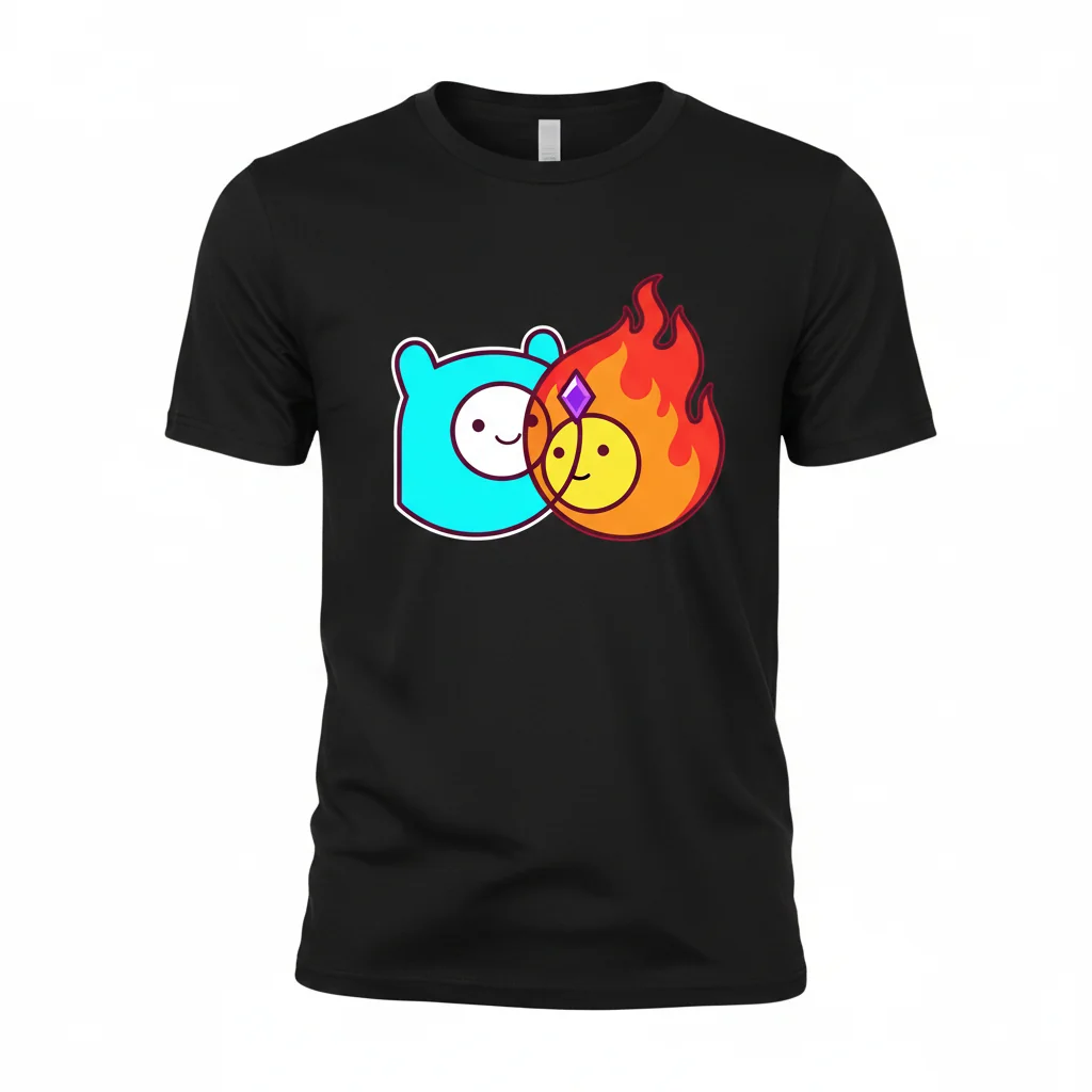 Adventure Time Finn & Flame Princess Graphic Tee - Essential Unisex T-Shirt