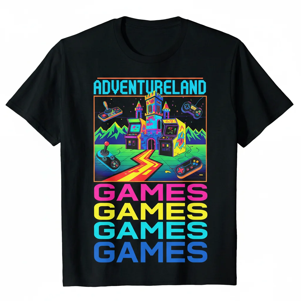 Adventureland Games T-Shirt | Durable & Vibrant Theme Park Tee