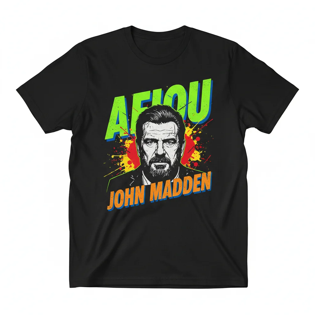 AEIOU John Madden Premium Tee: Iconic Vibe