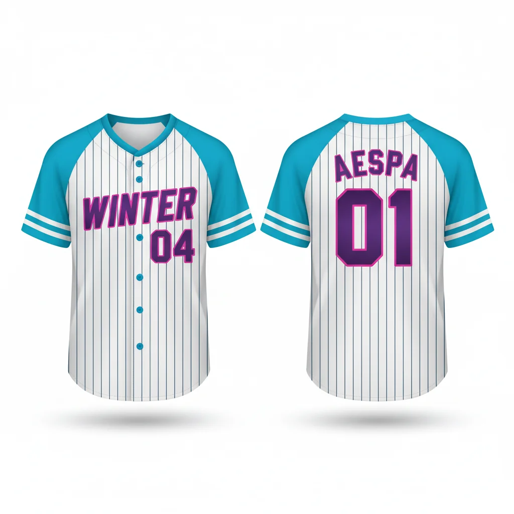 Winter's Enchantment: The Aespa Kpop Baseball Jersey – A Fan's Artistic Spirit