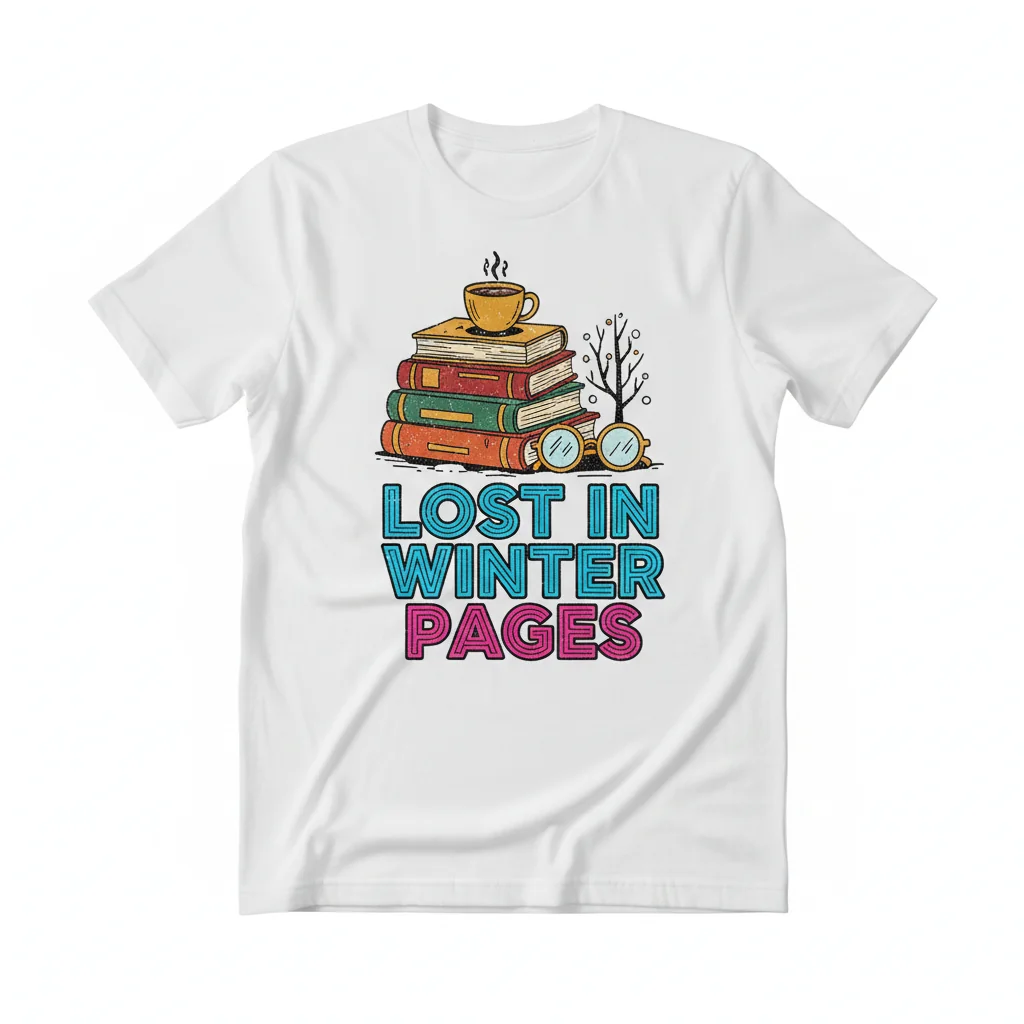 Retro Winter Book Lover Tee