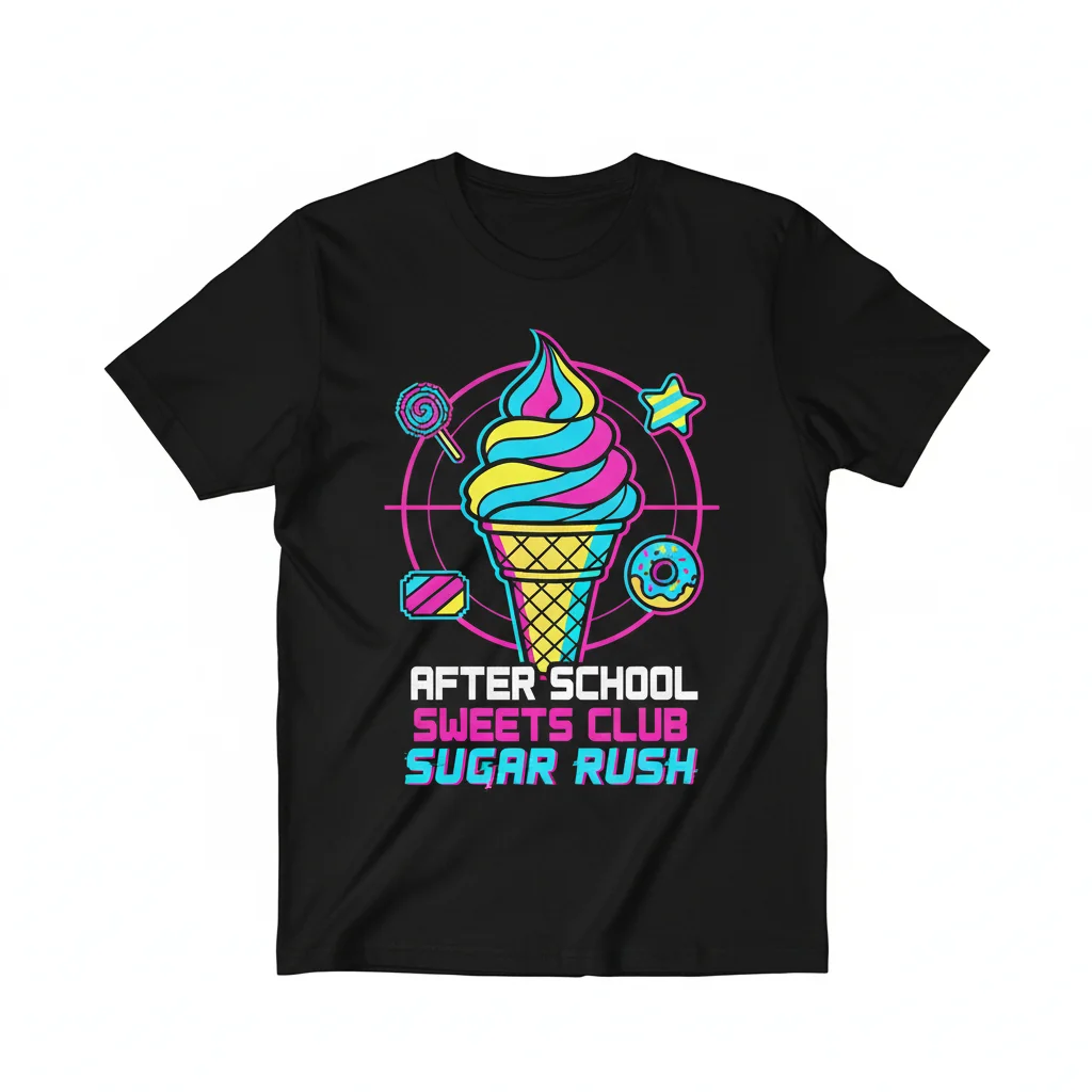 After School Sweets Club Blue Archive Sugar Rush Logo T-Shirt - Premium Cotton Tee