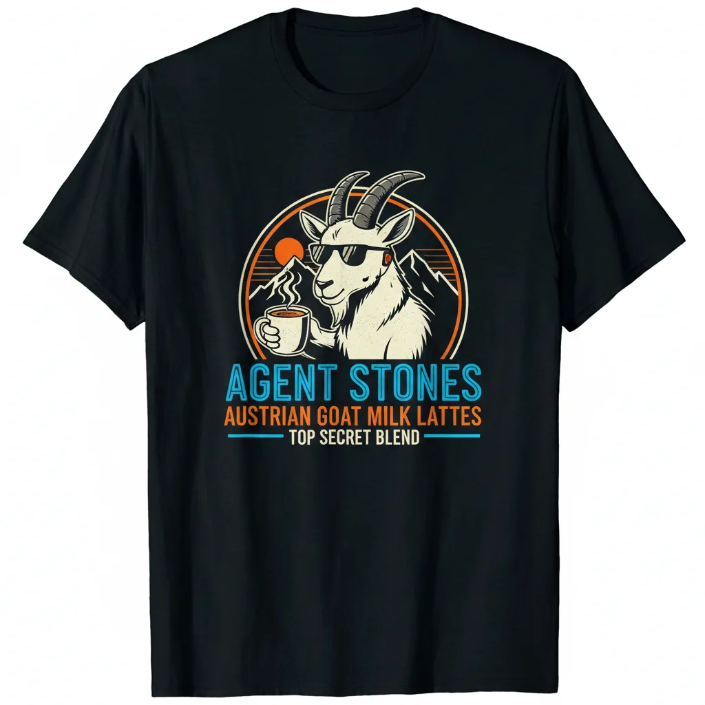 AGENT STONES Austrian Goat Milk Lattes Essential T-Shirt: Lasting Comfort & Style